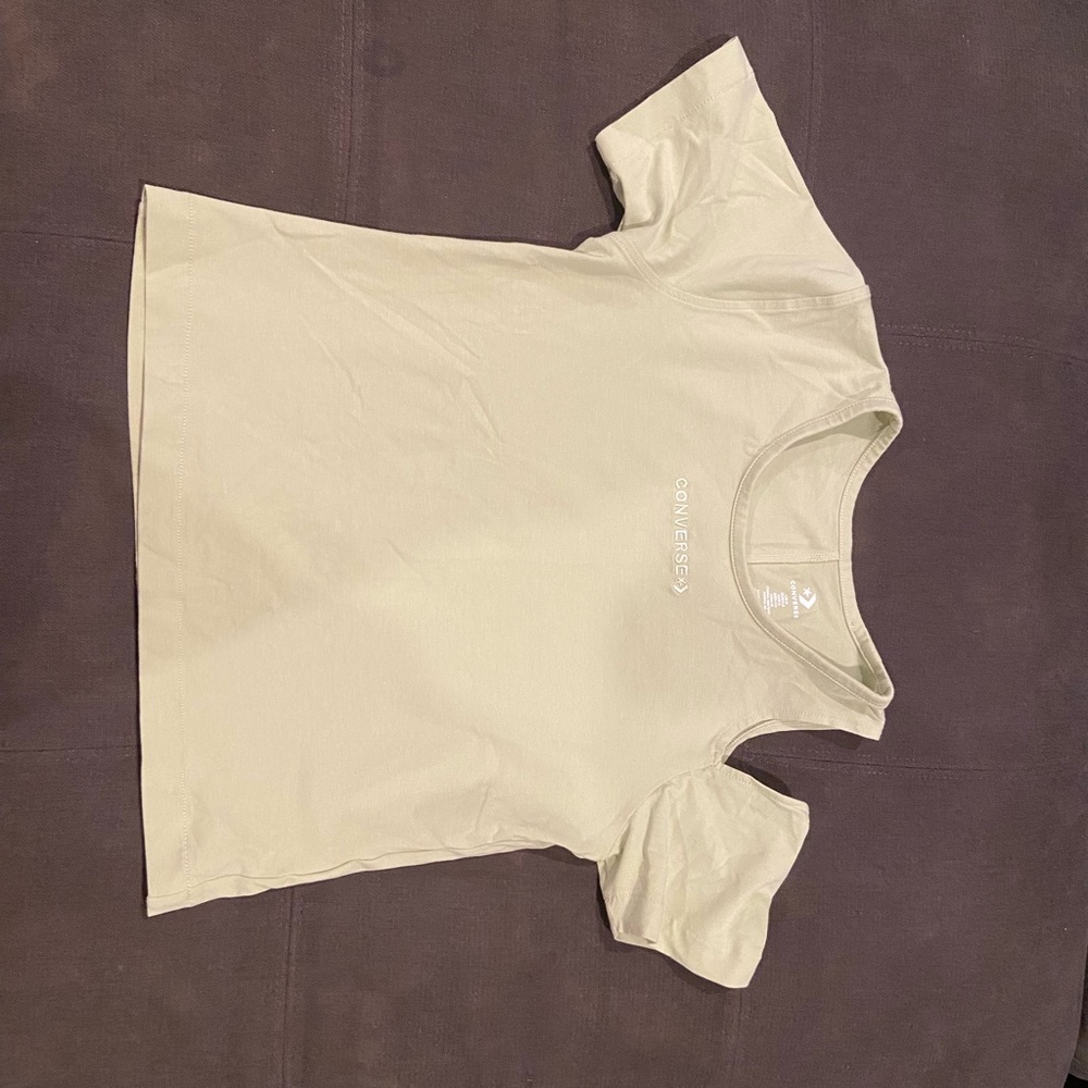 Converse Light Olive Crop Top